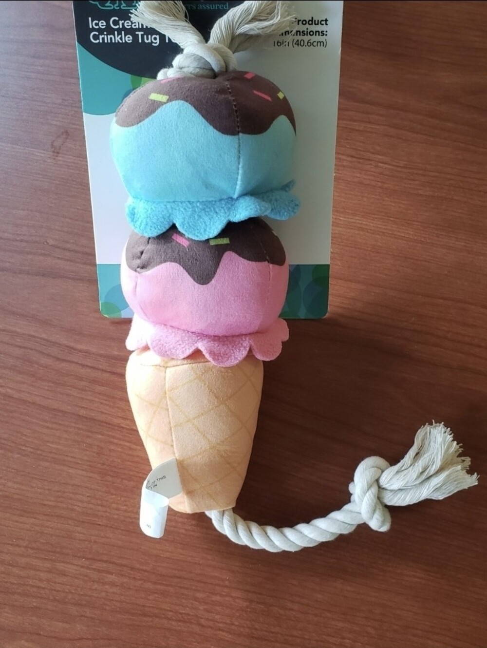 6 Dog Toys Chew Tug Squeak Crinkle Dino Frog Ice Cream Cone Ball Bone NEW - Picture 4 of 9